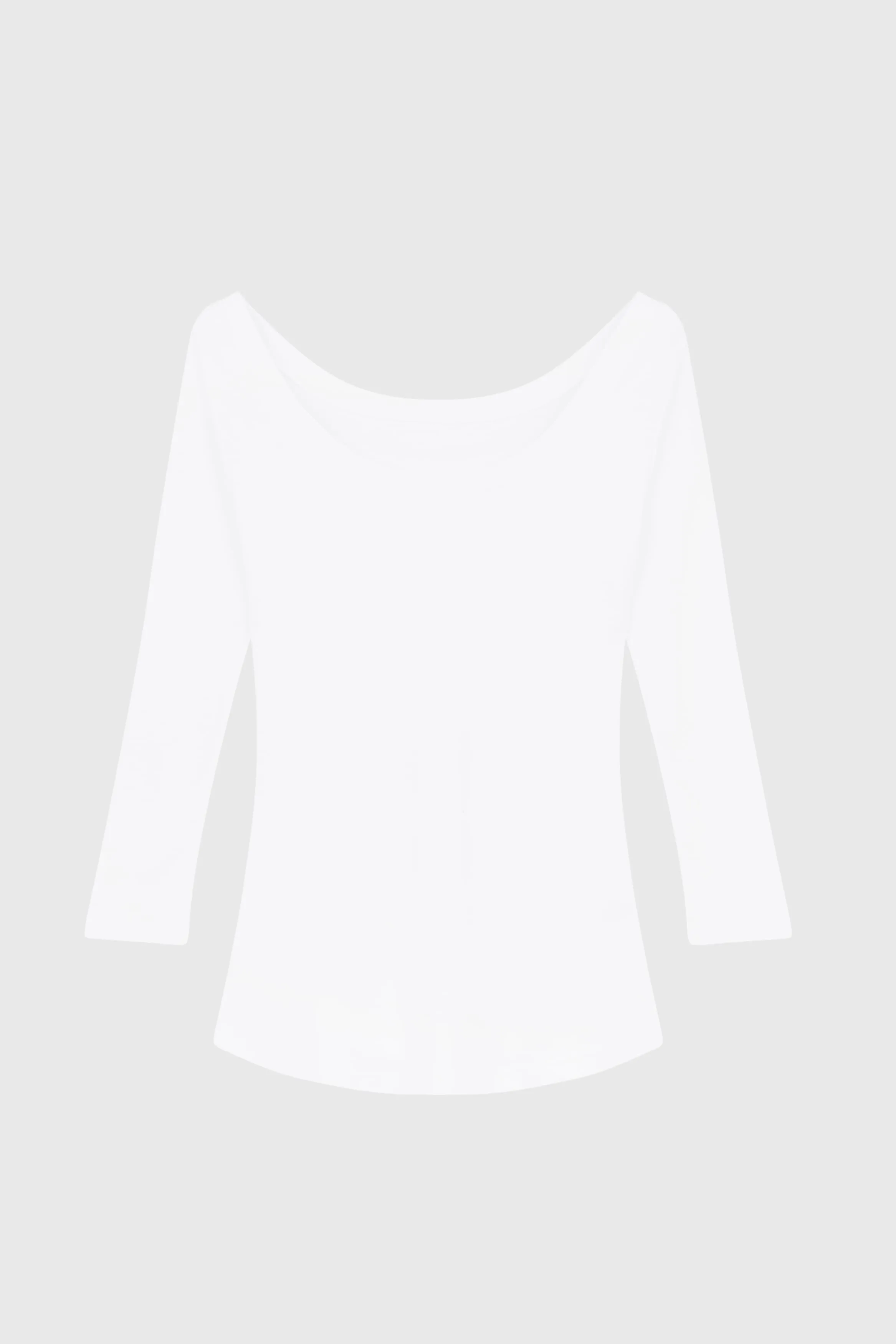 3/4 Sleeve Cotton Modal Boat Neck T-Shirt - Image 10
