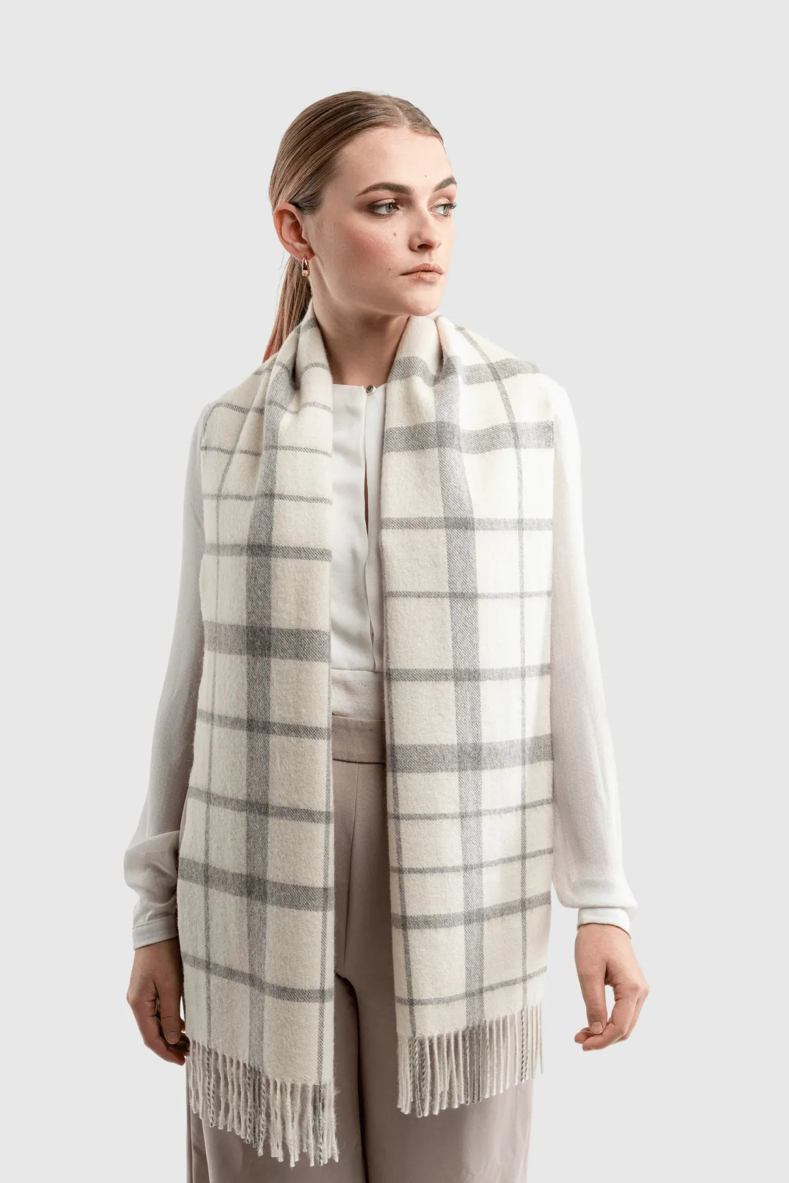 Alpaca Plaid Scarf - Image 14
