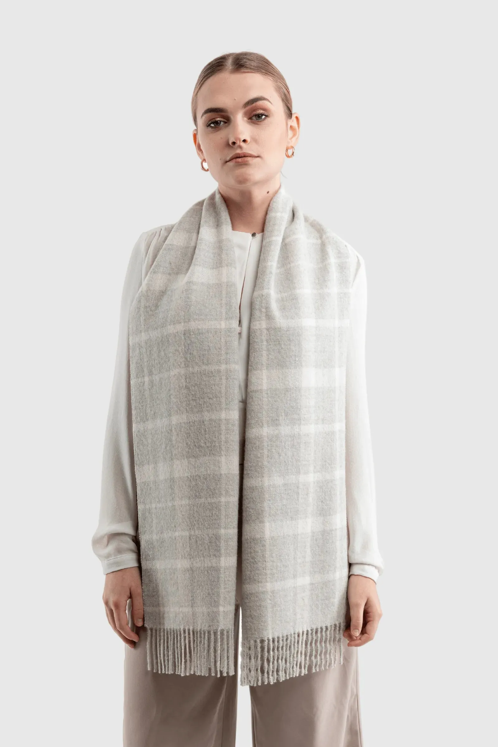 Alpaca Plaid Scarf - Image 17