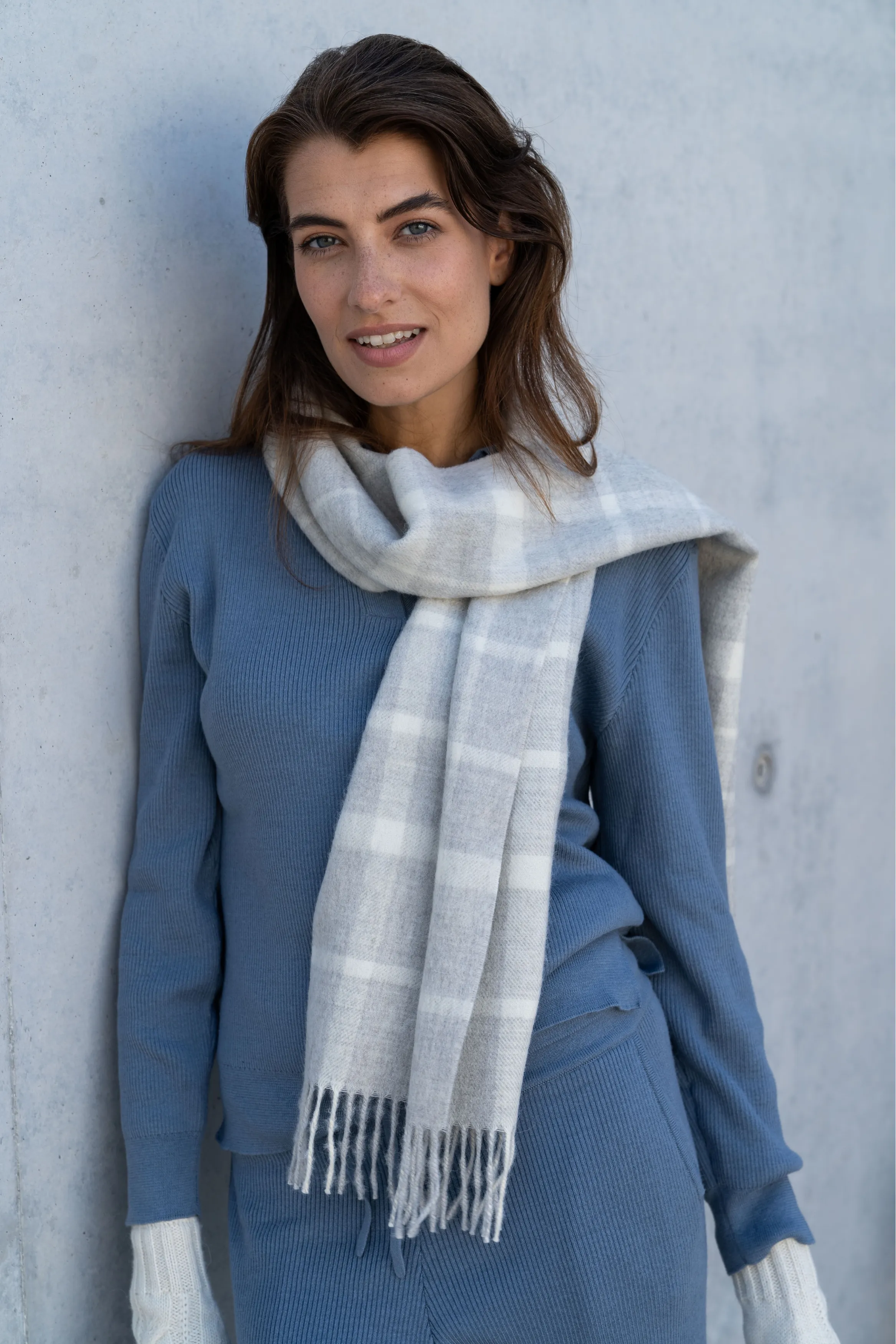 Alpaca Plaid Scarf - Image 2
