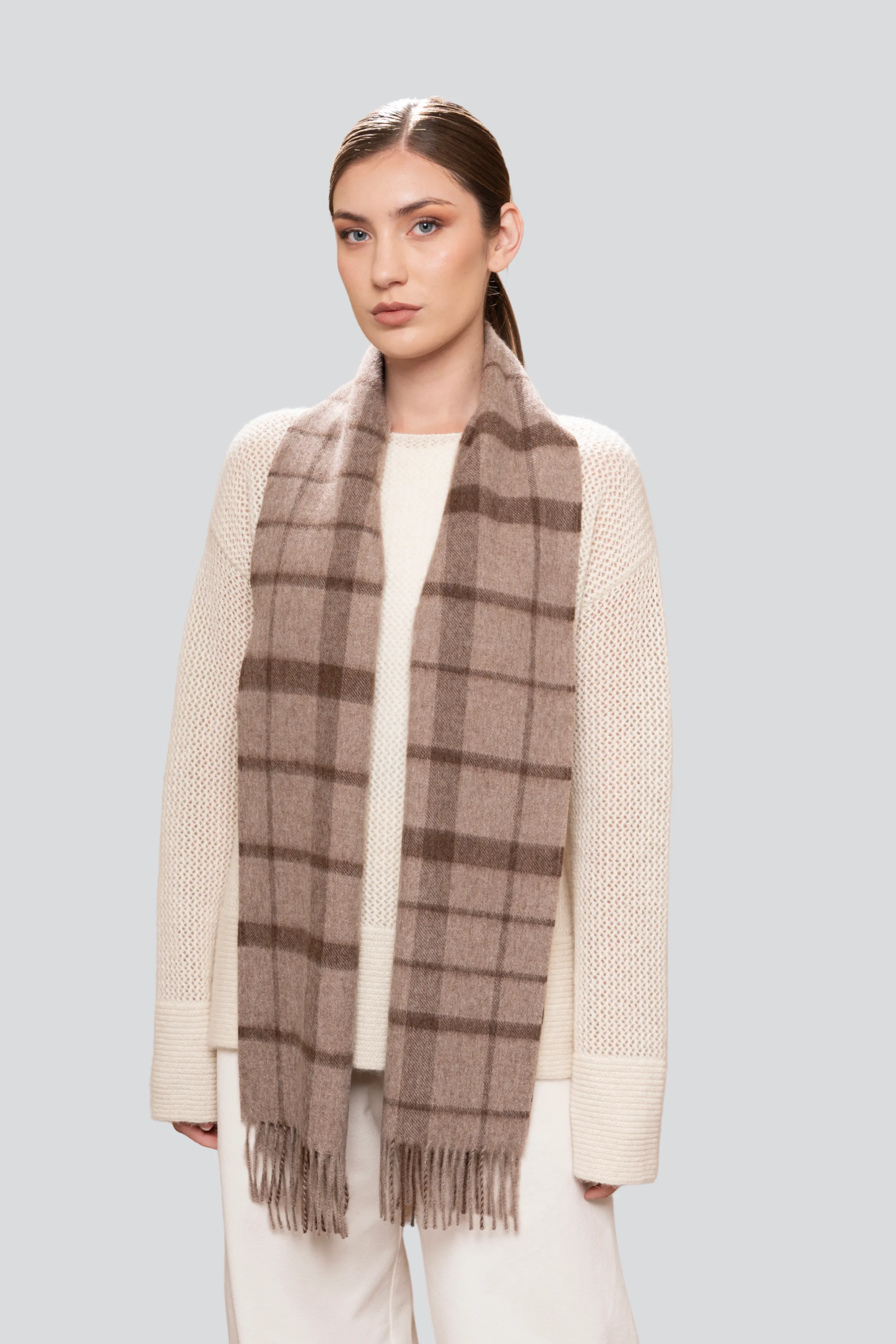 Alpaca Plaid Scarf - Image 6