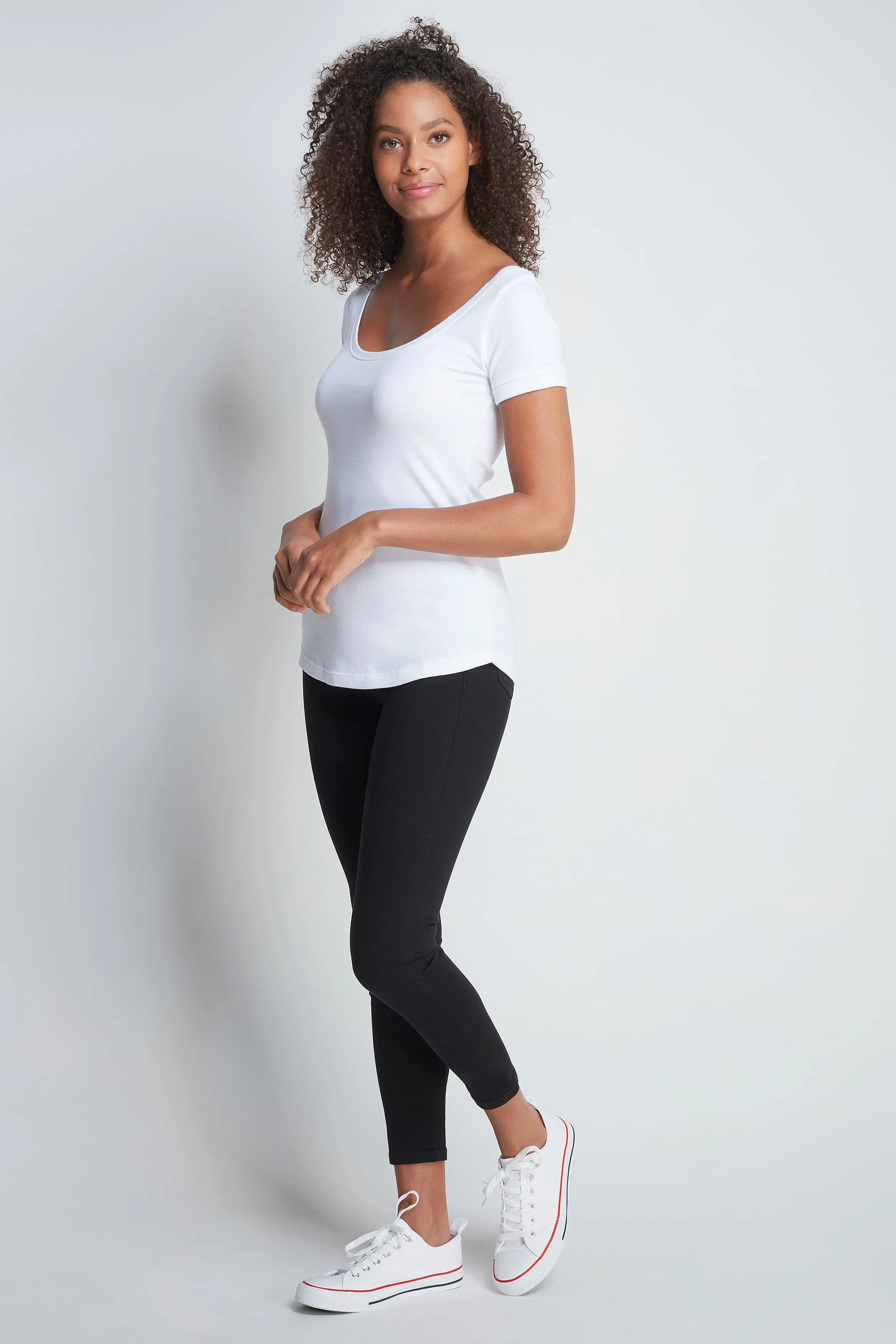 Boat Neck Cotton Modal T-Shirt - Image 9
