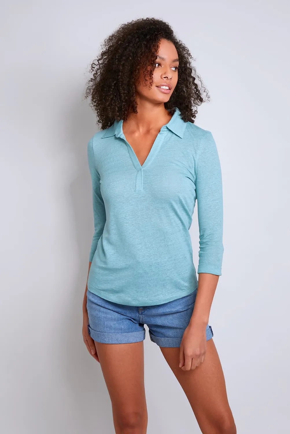 Collared Linen T-shirt - Image 10