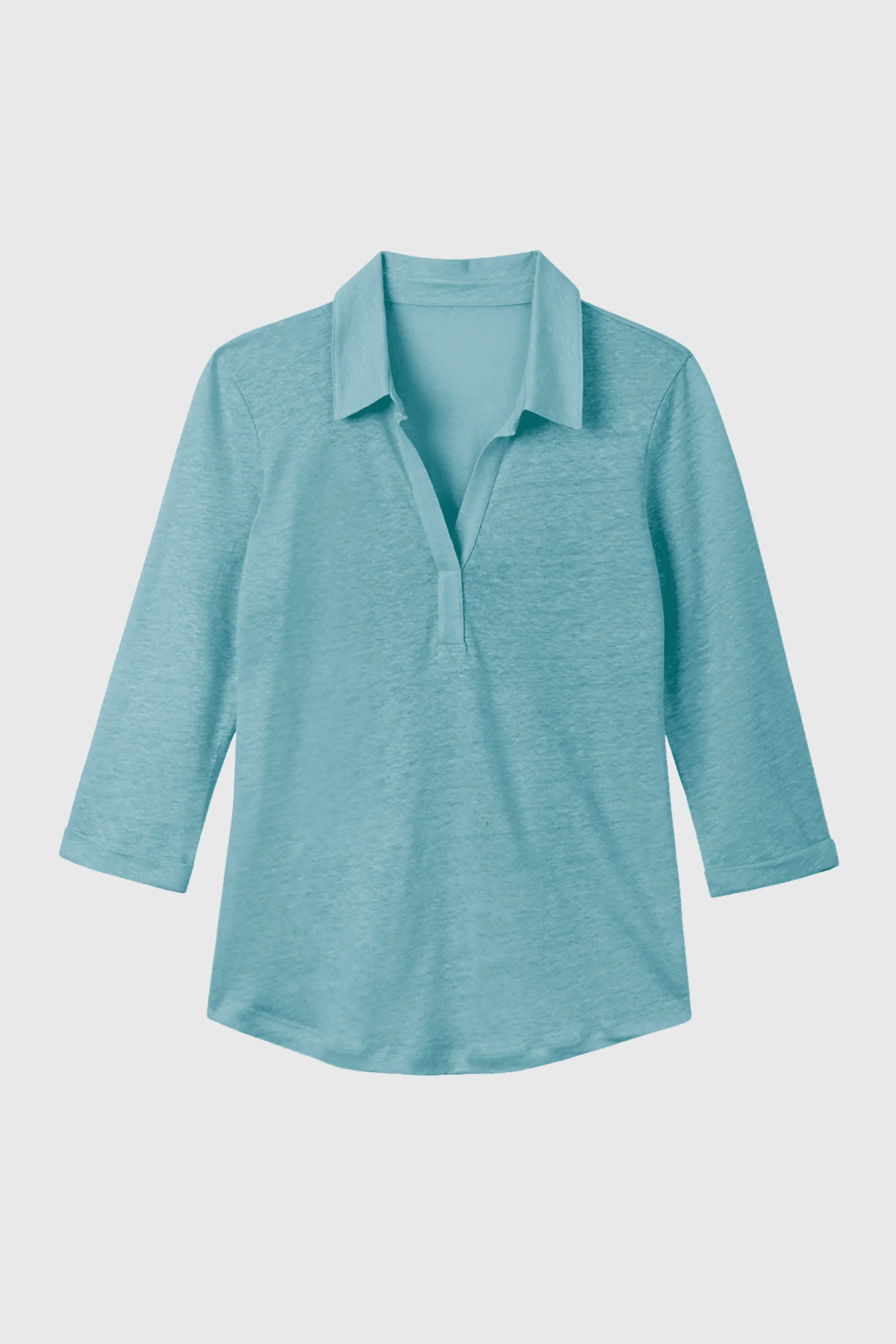Collared Linen T-shirt - Image 11