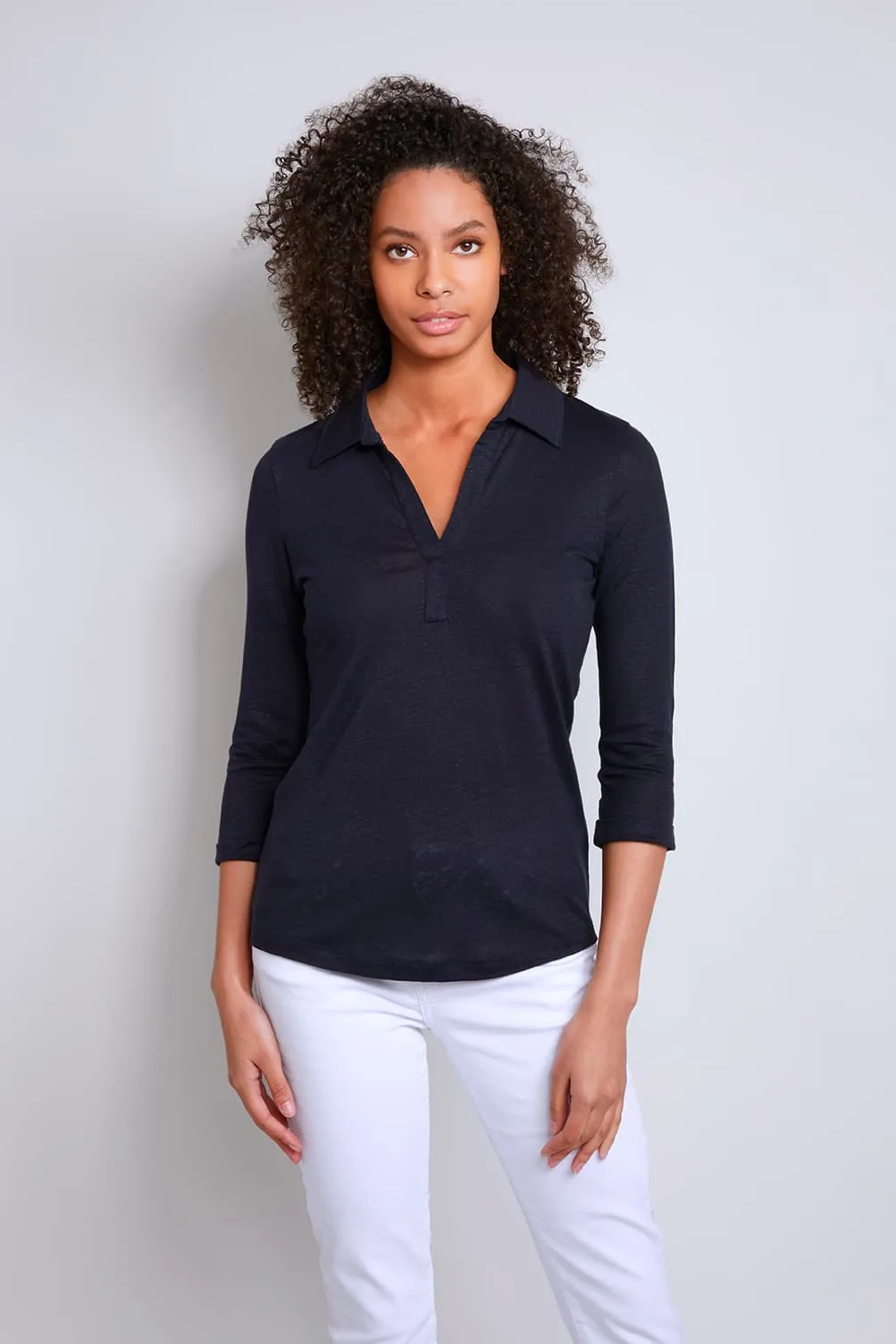 Collared Linen T-shirt - Image 14