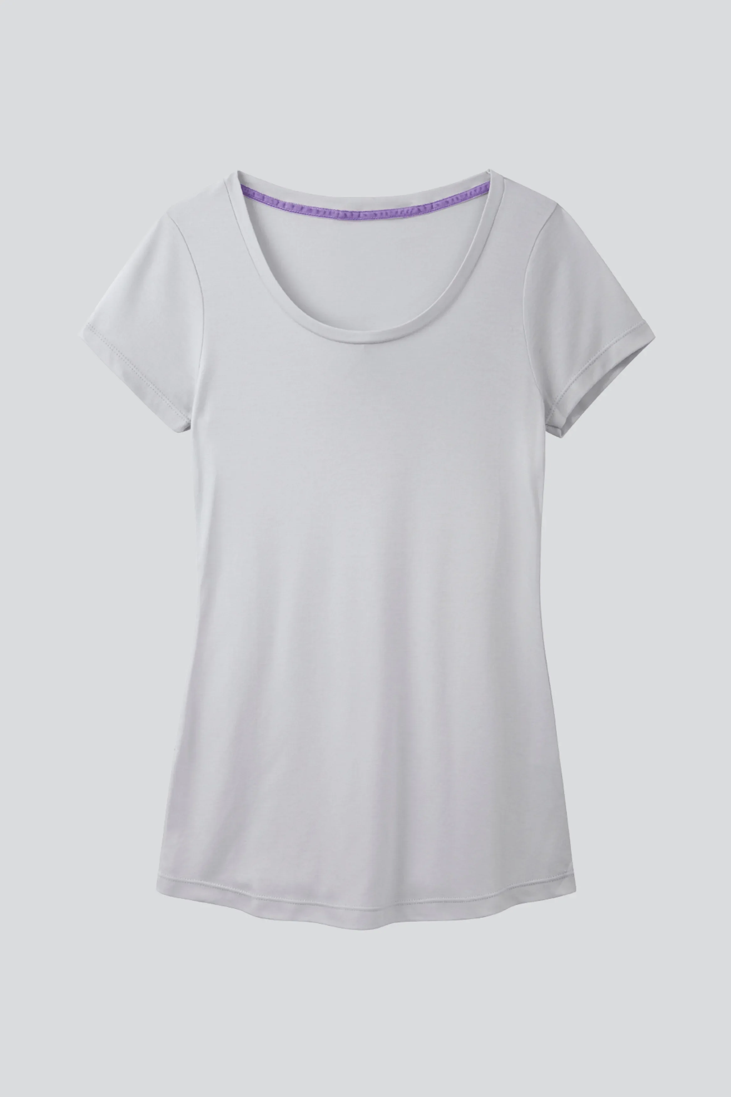 Scoop Neck Cotton Modal Blend T-shirt - Image 4