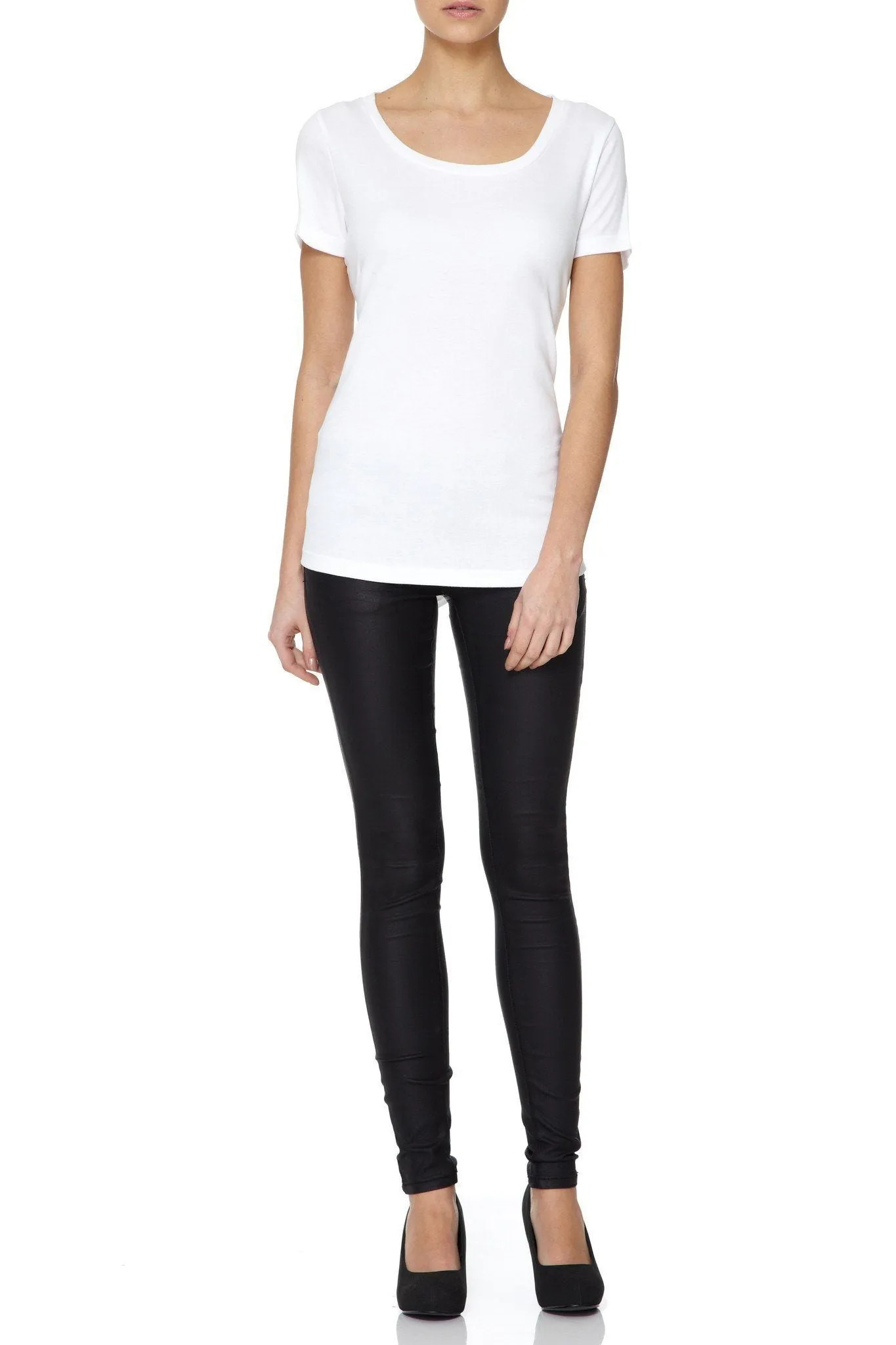 Scoop Neck Cotton Modal Blend T-shirt - Image 6