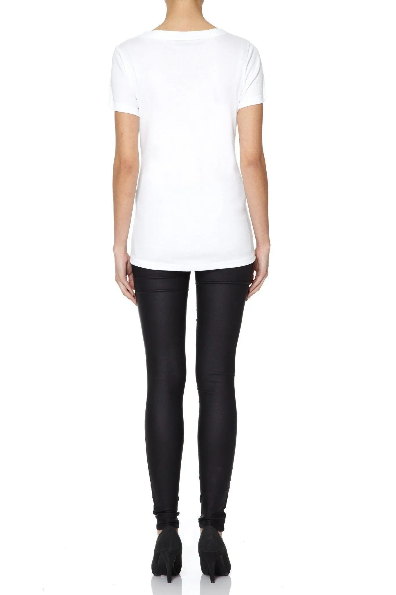 Scoop Neck Cotton Modal Blend T-shirt - Image 7