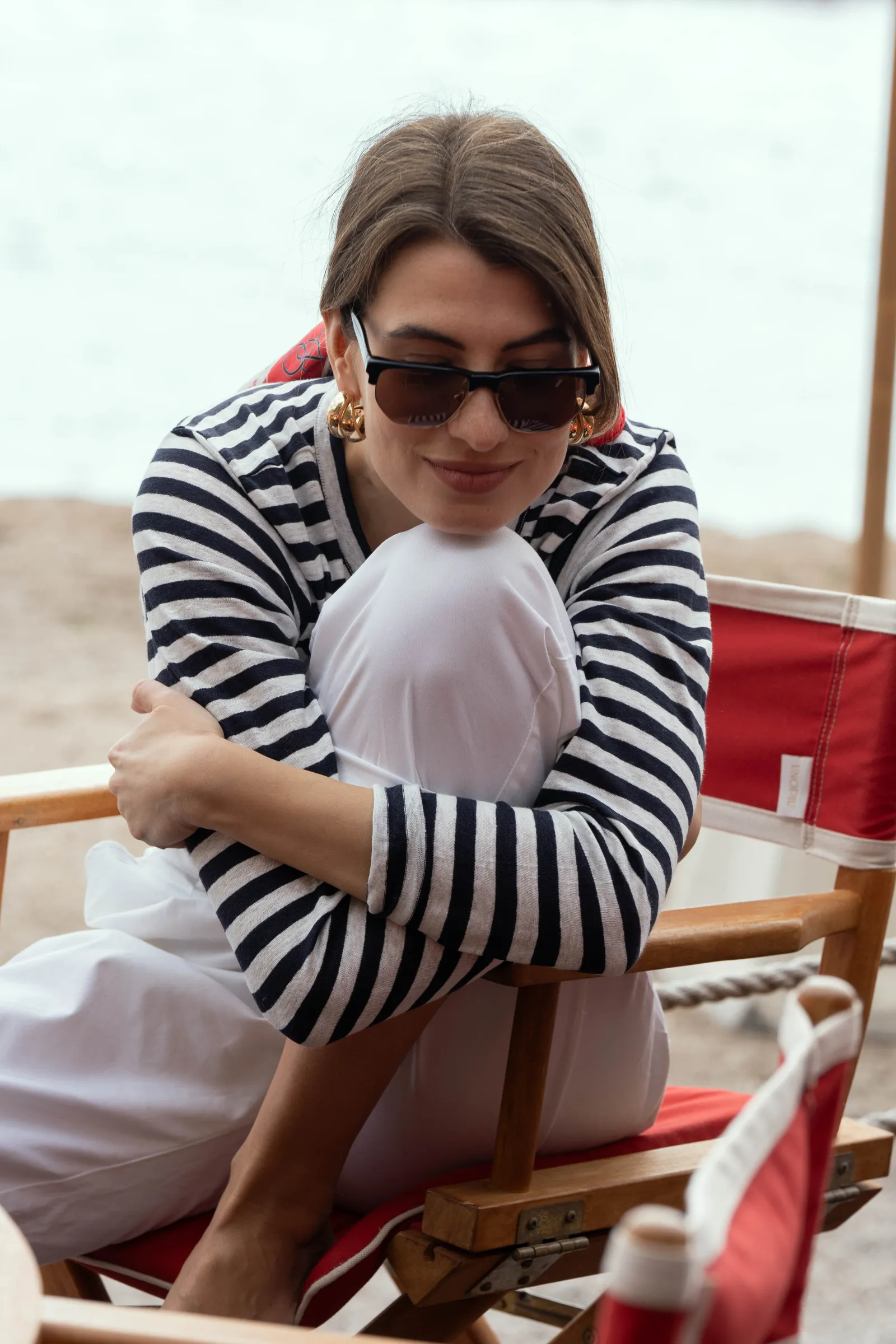 Long Sleeve Striped Linen T-shirt - Image 6