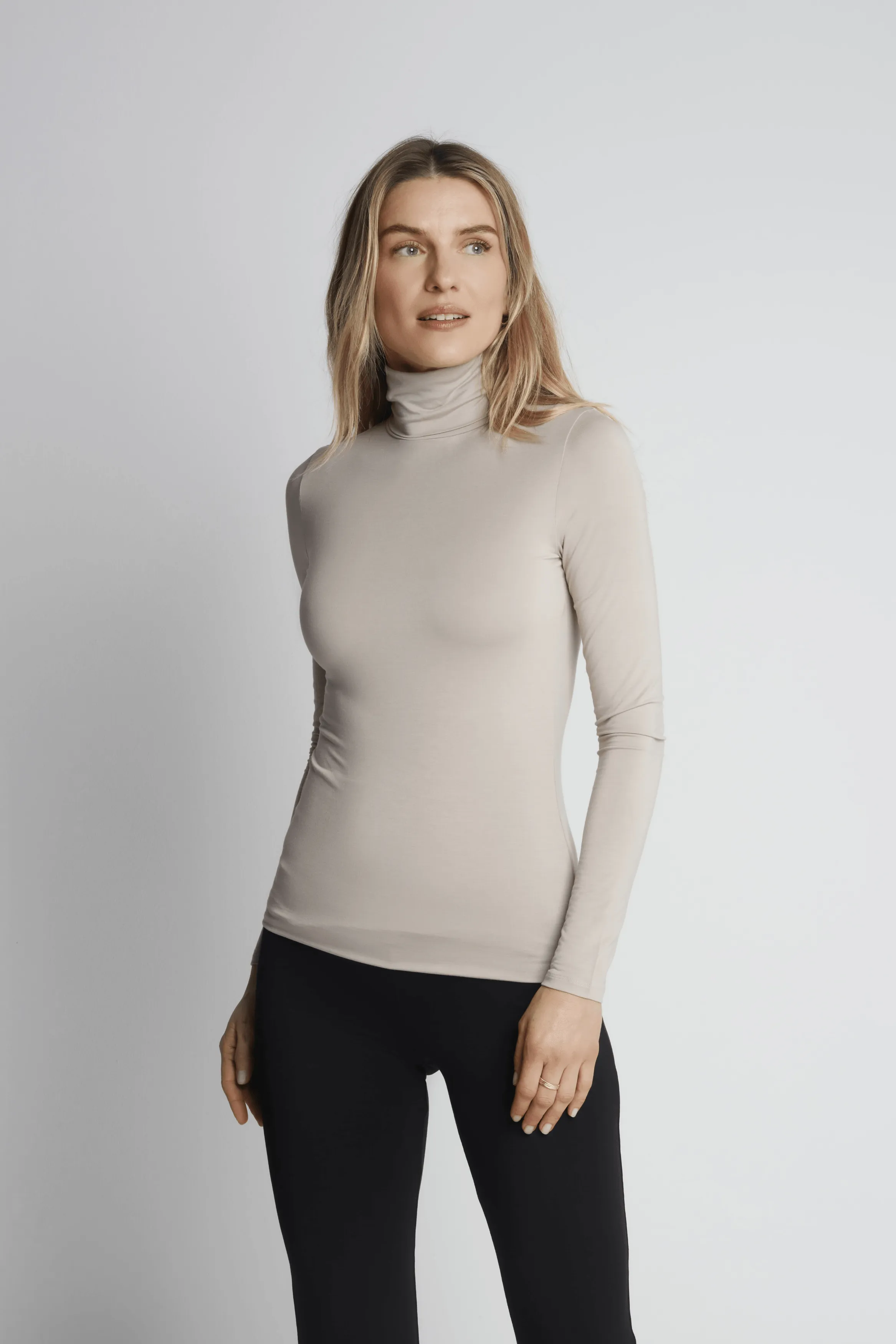 Roll Neck Micro Modal Top - Image 16