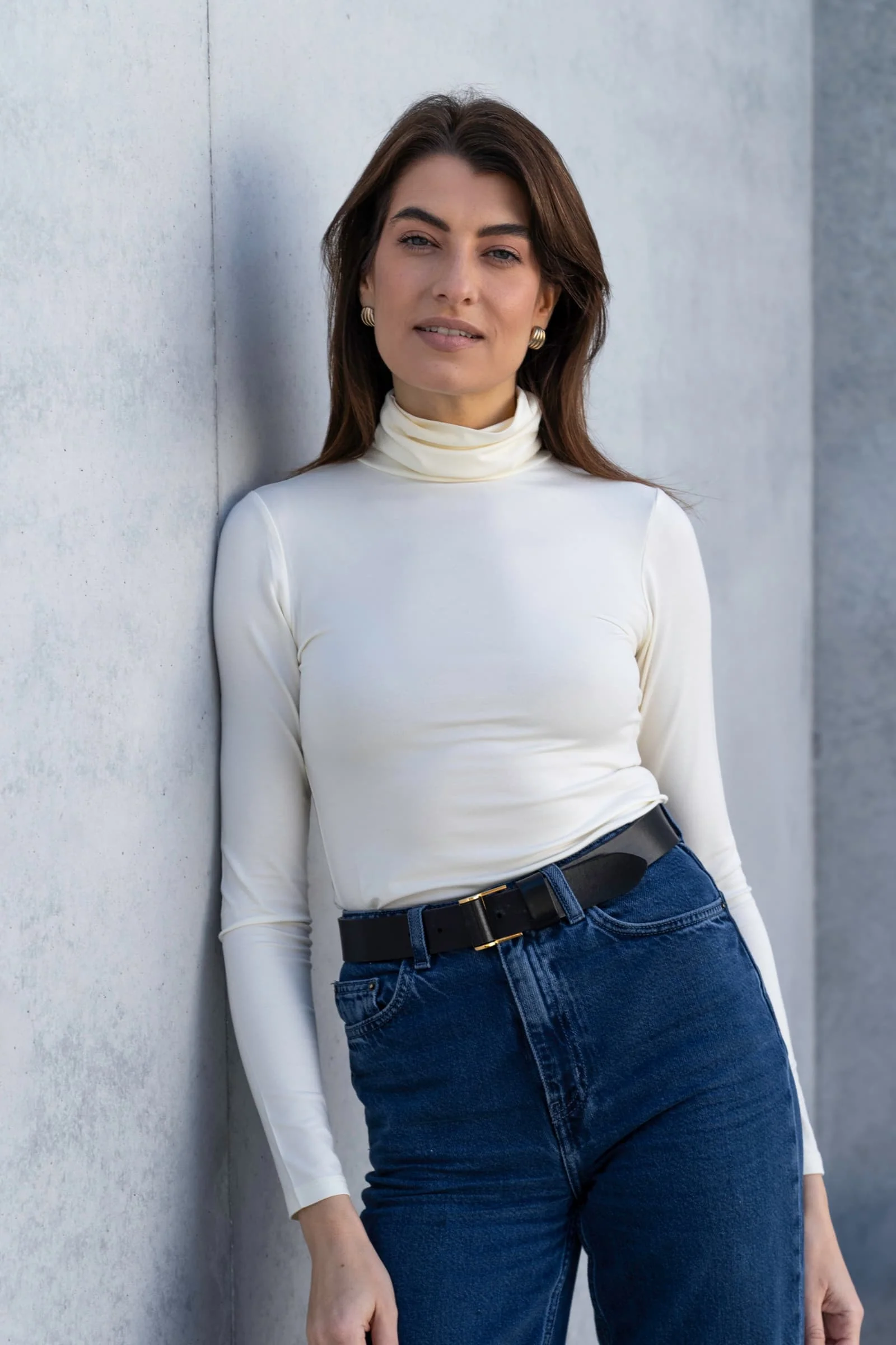 Roll Neck Micro Modal Top - Image 17