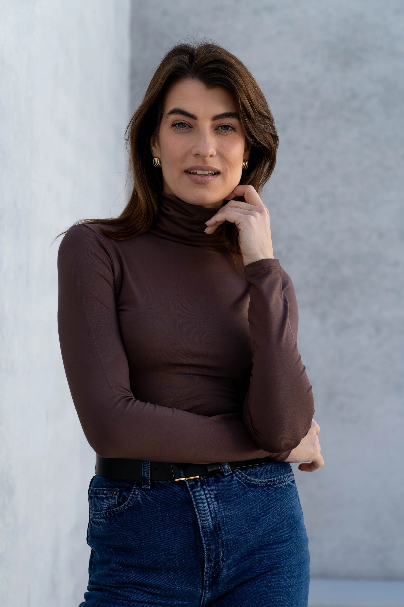 Roll Neck Micro Modal Top - Image 3