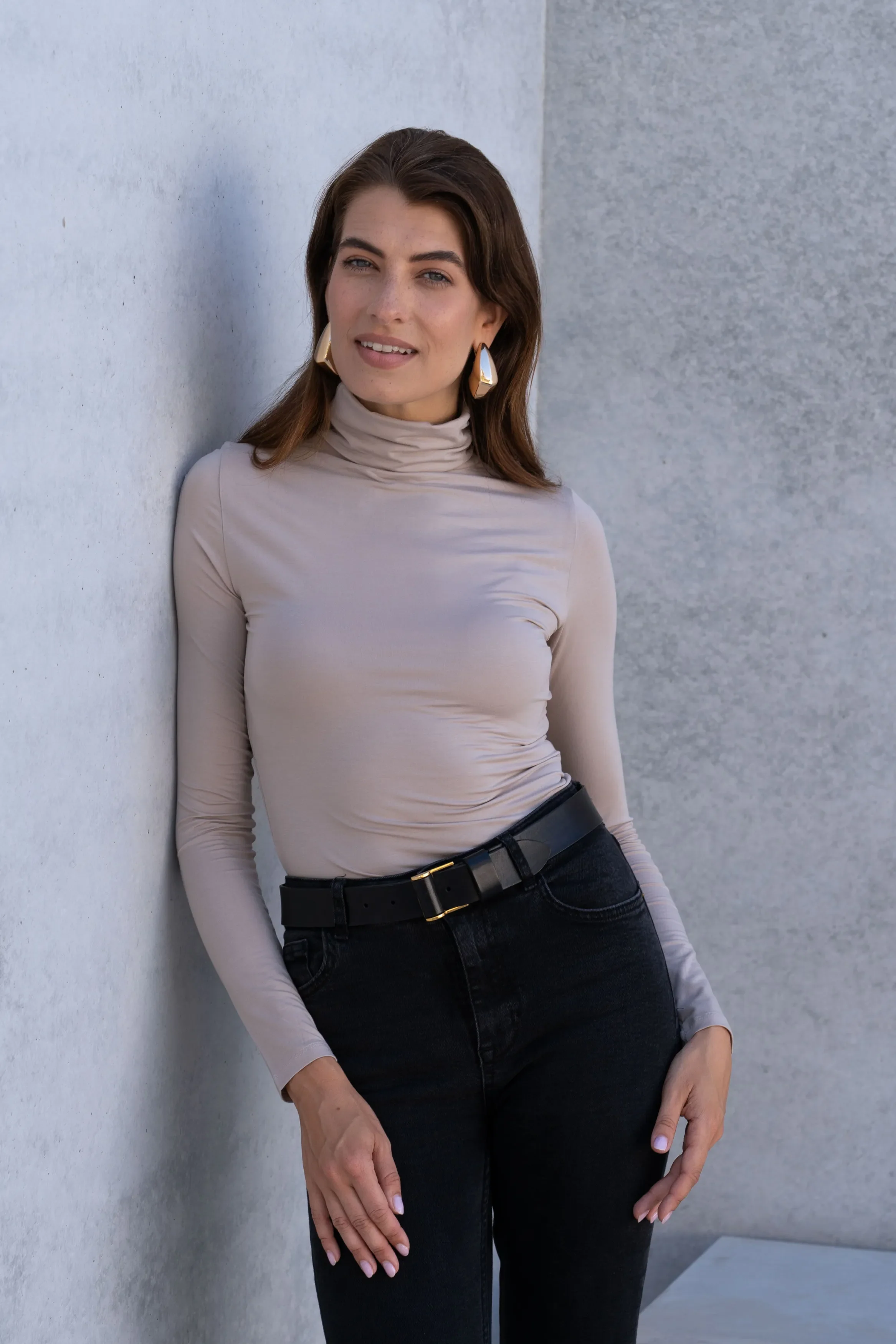 Roll Neck Micro Modal Top - Image 5