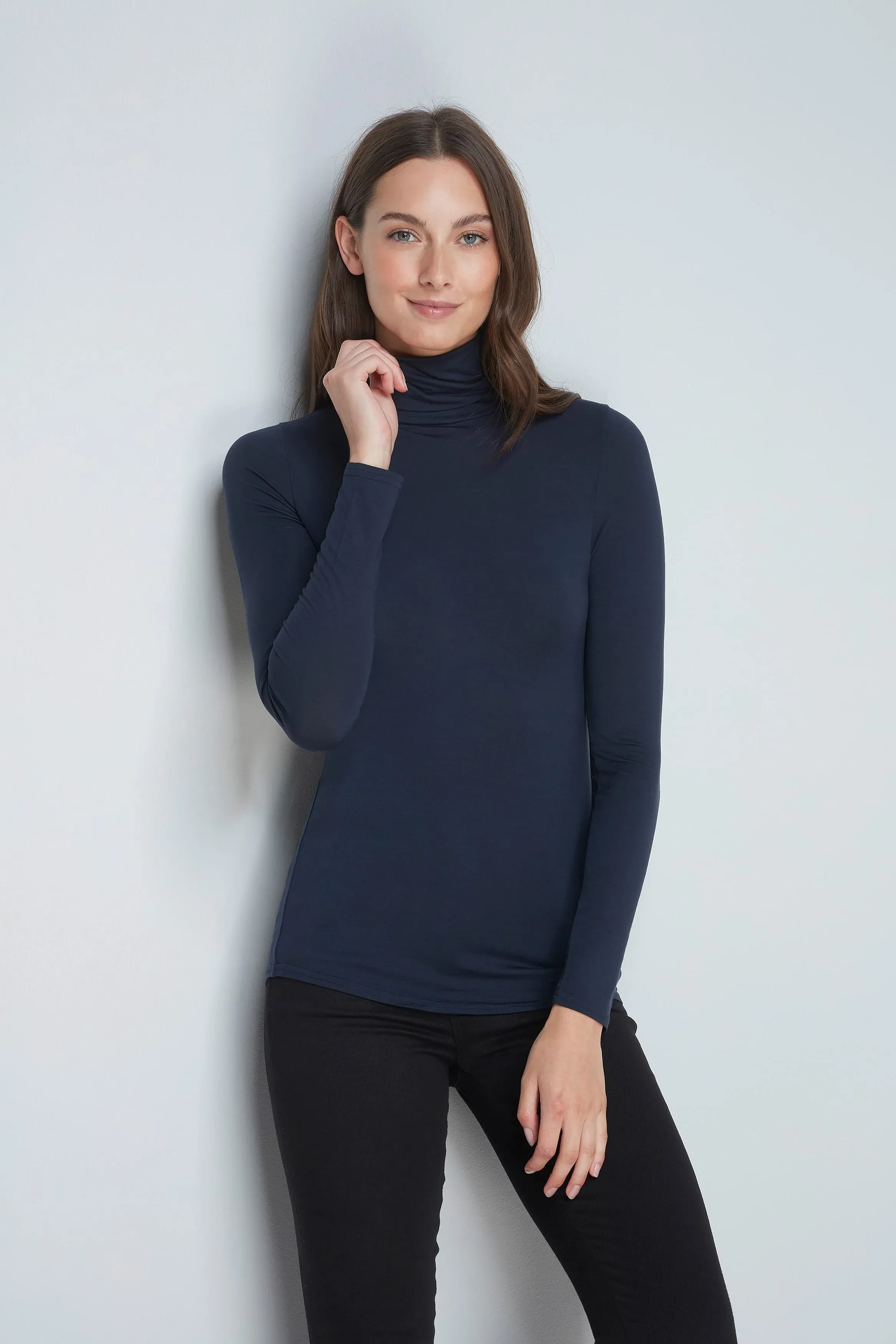 Roll Neck Micro Modal Top - Image 7