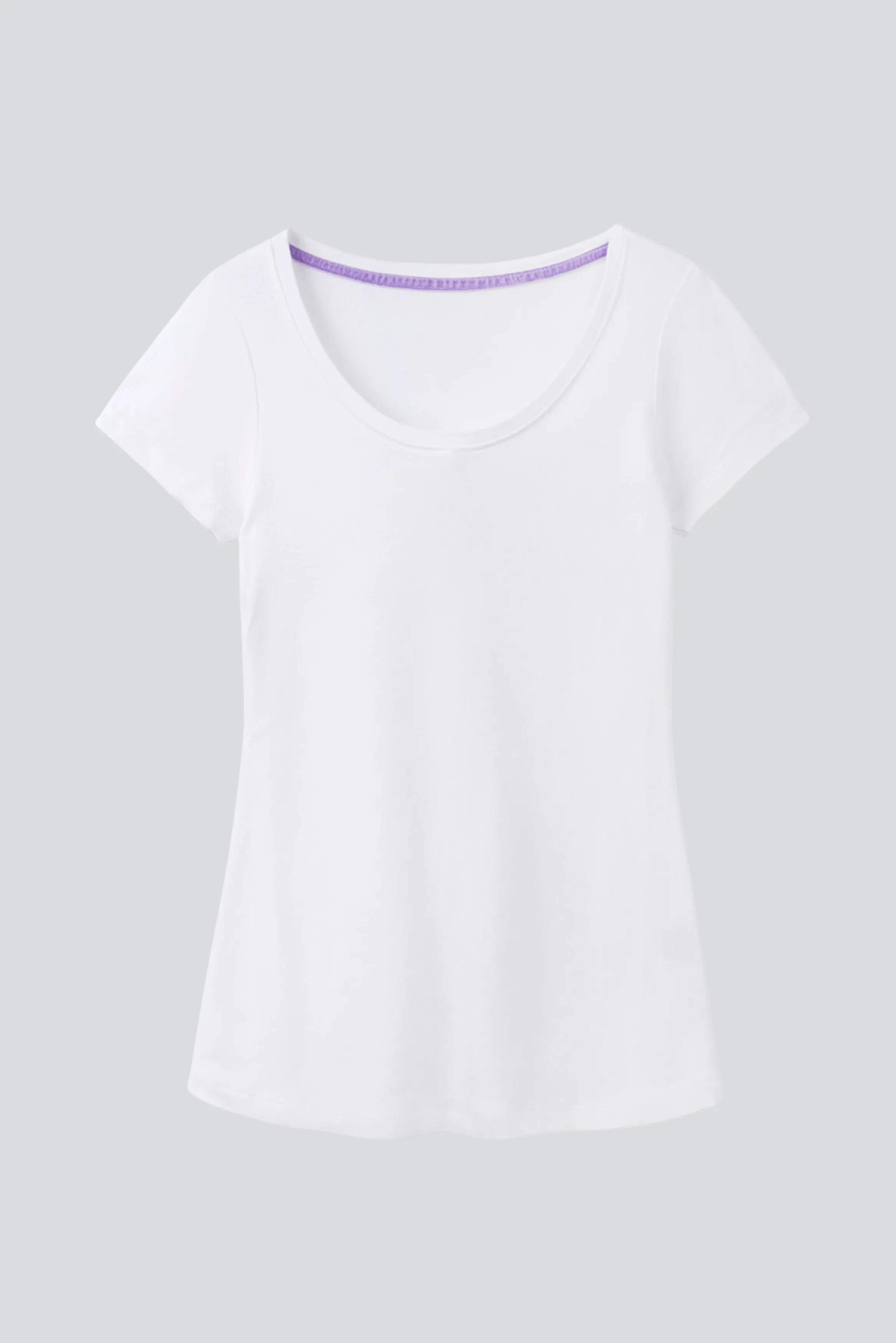 Scoop Neck Cotton Modal T-Shirt - Image 10
