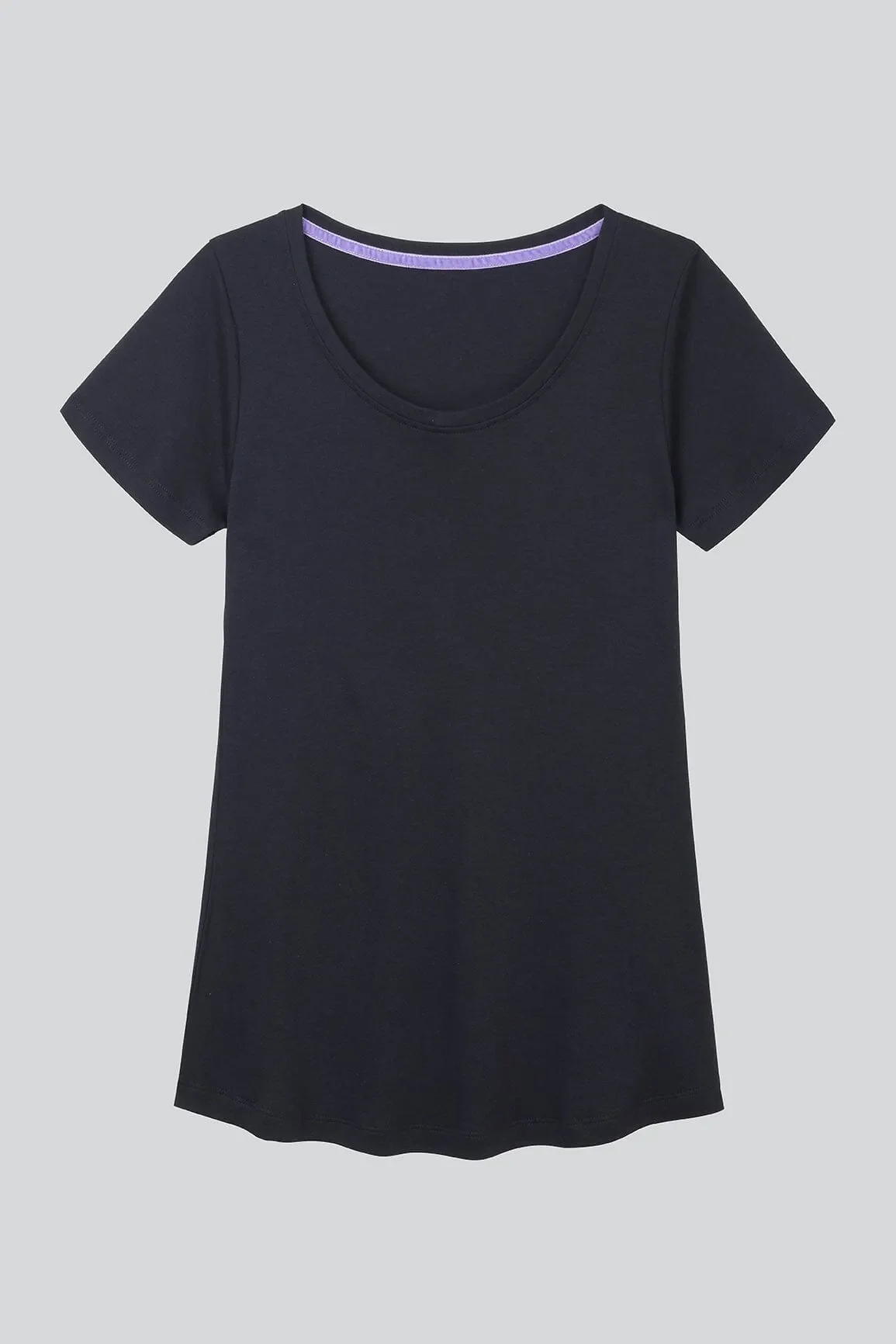 Scoop Neck Cotton Modal T-Shirt - Image 12