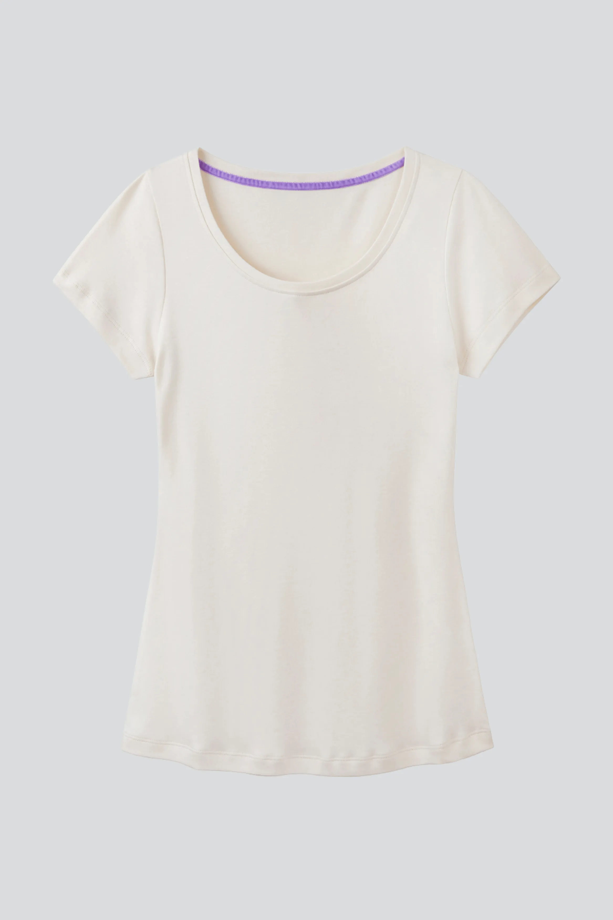 Scoop Neck Cotton Modal T-Shirt - Image 14