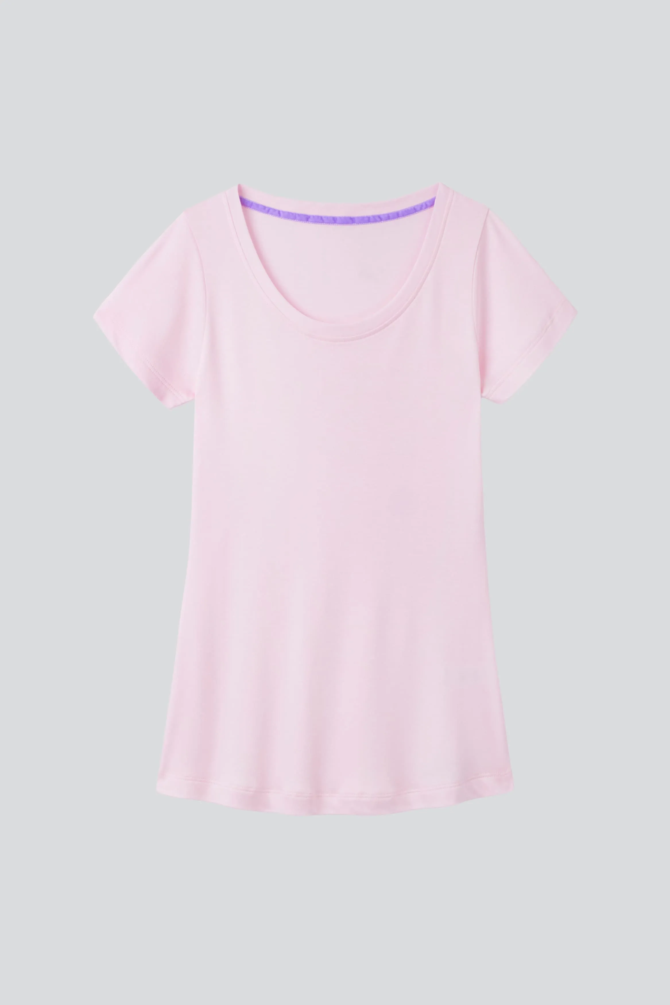 Scoop Neck Cotton Modal T-Shirt - Image 4