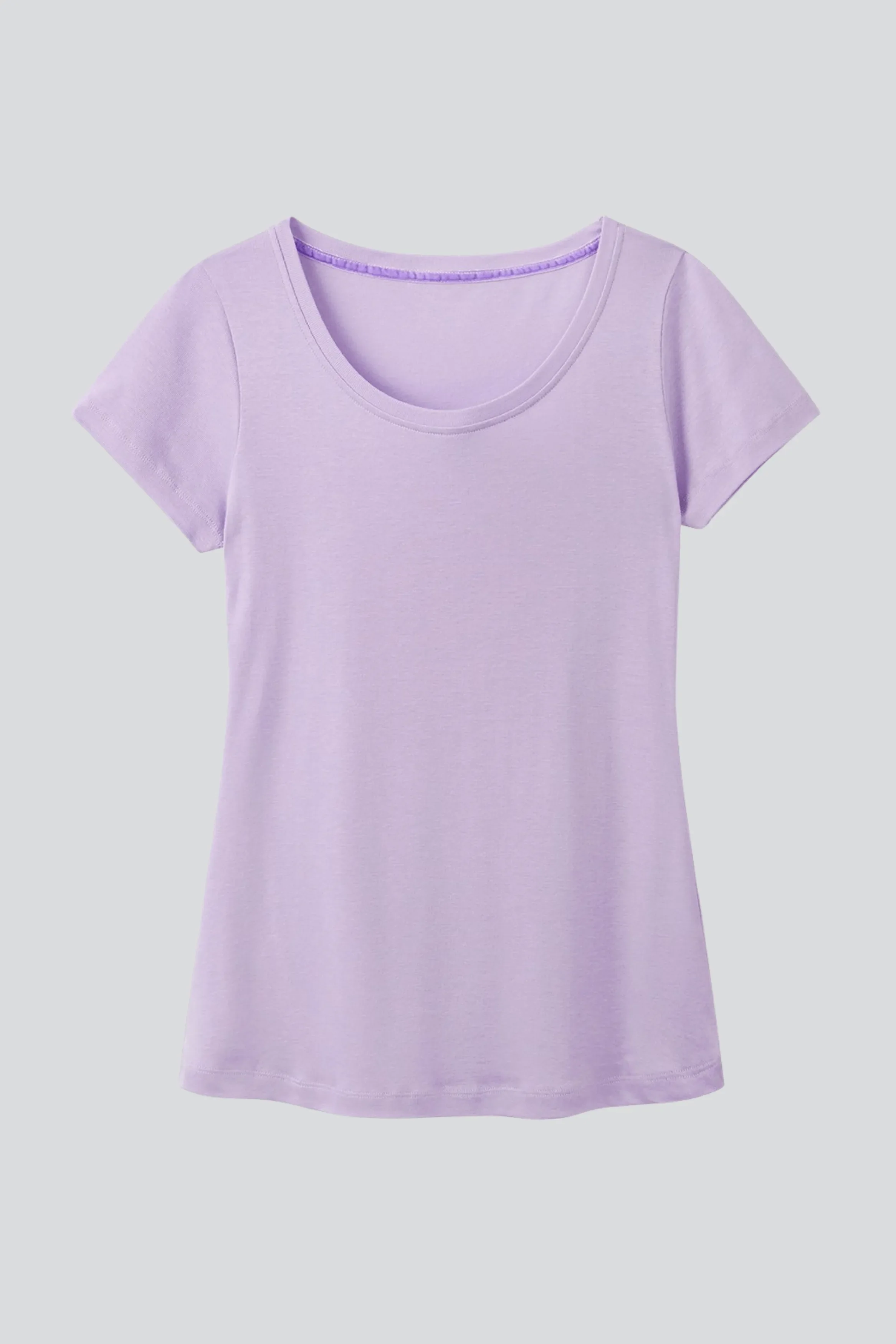 Scoop Neck Cotton Modal T-Shirt - Image 6