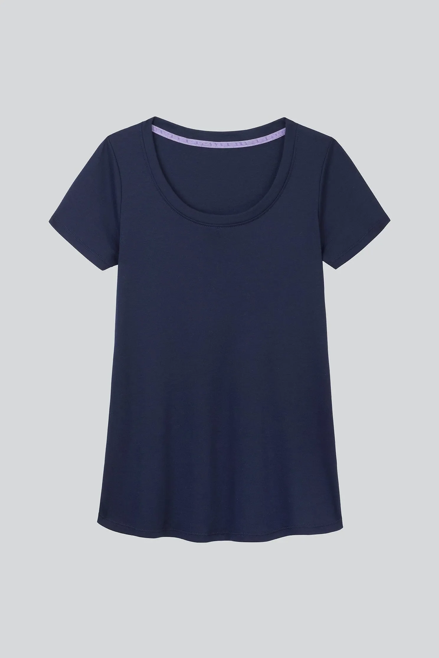 Scoop Neck Cotton Modal T-Shirt - Image 8