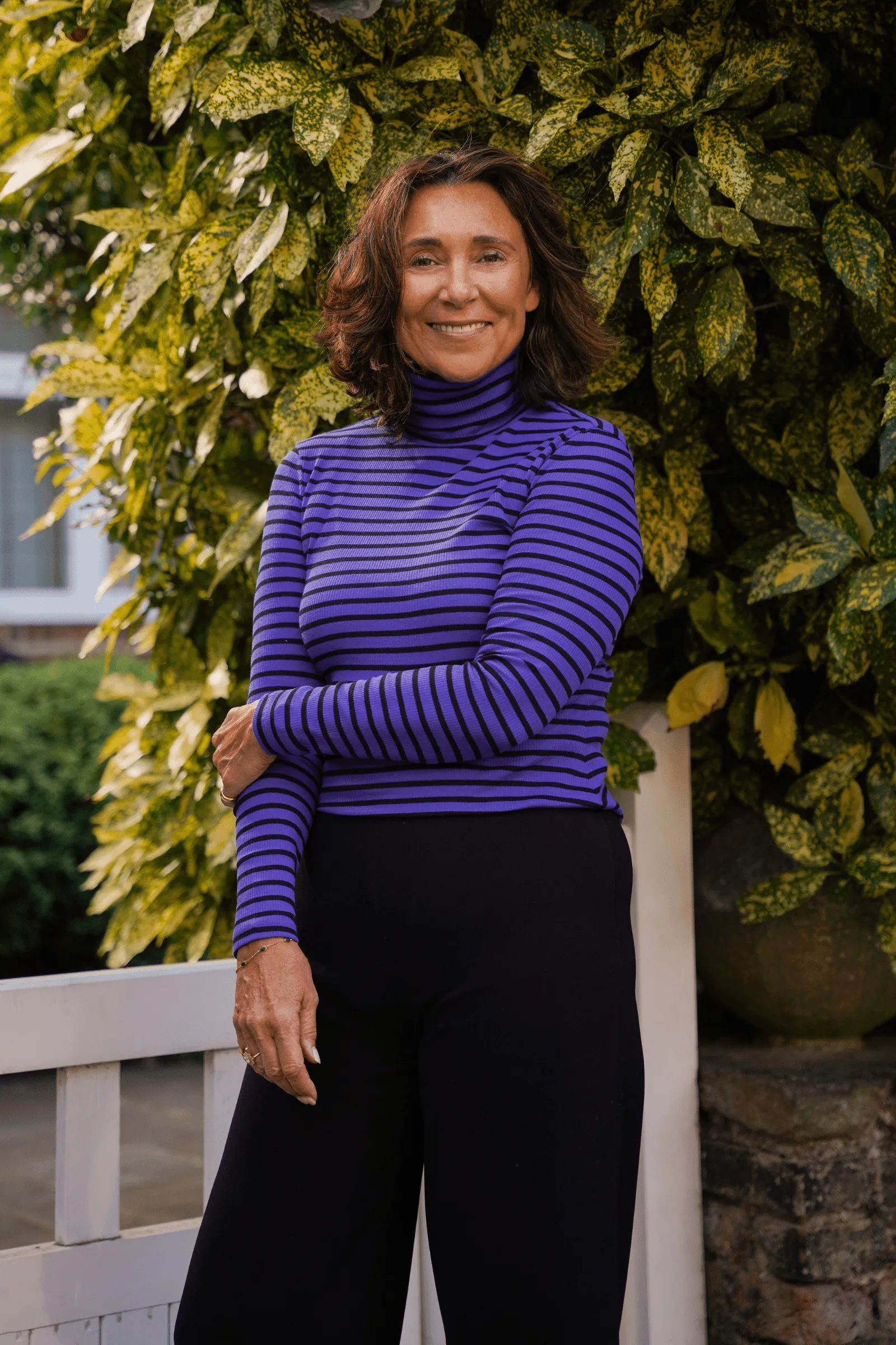 Striped Cotton Roll Neck - Image 12