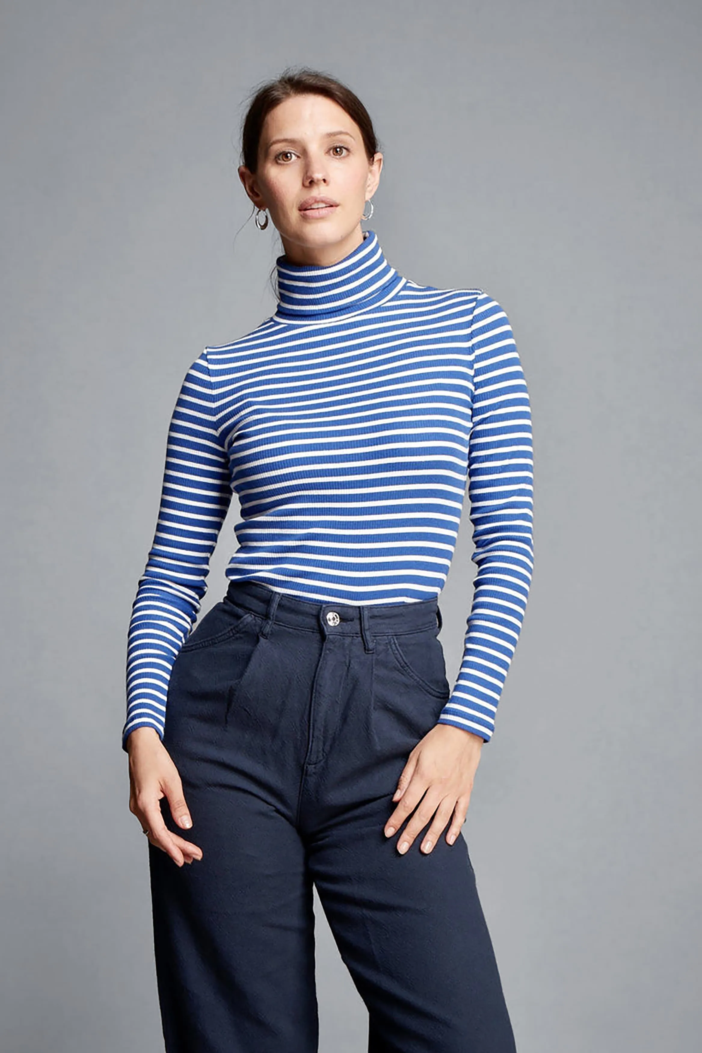 Striped Cotton Roll Neck - Image 17