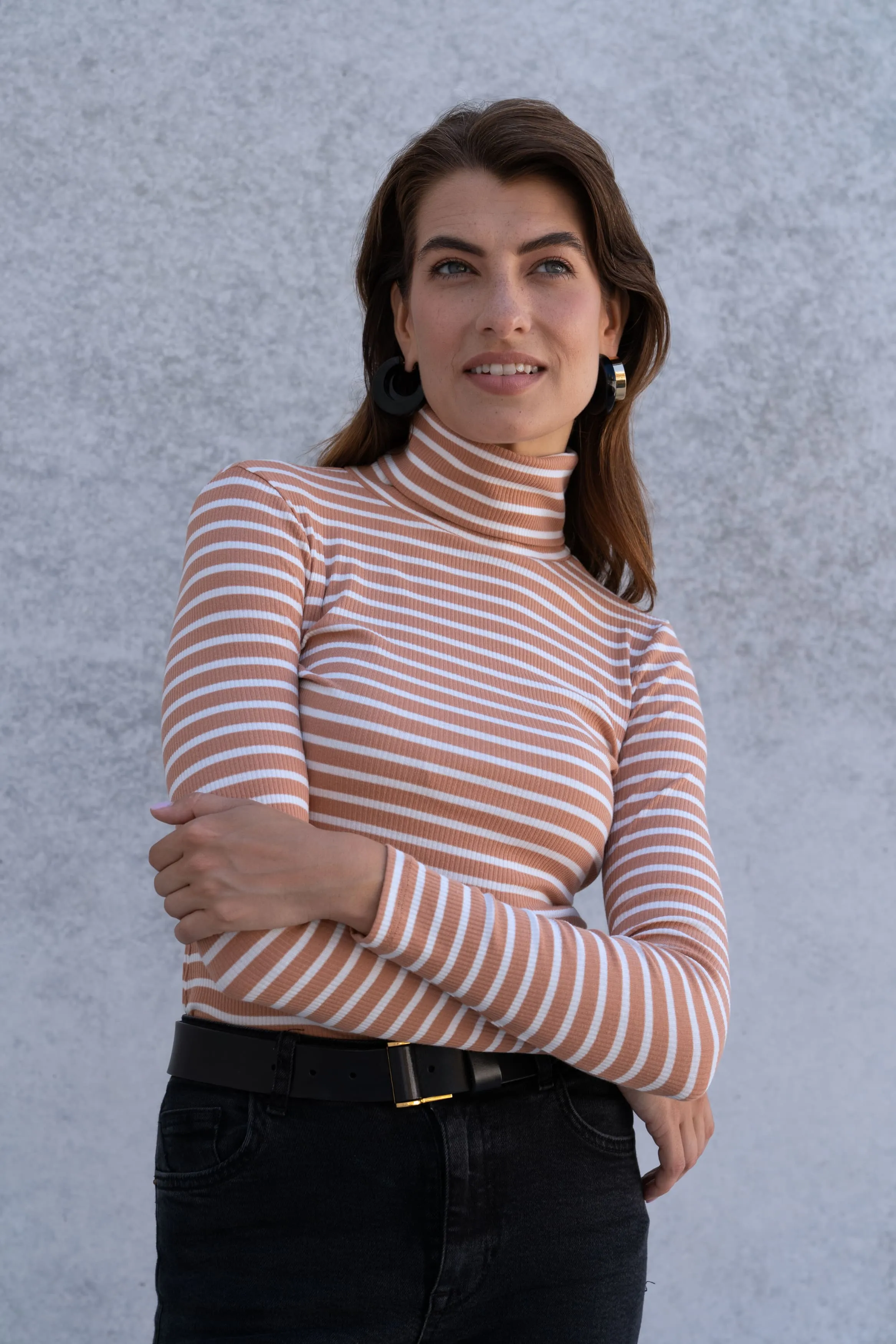 Striped Cotton Roll Neck - Image 5