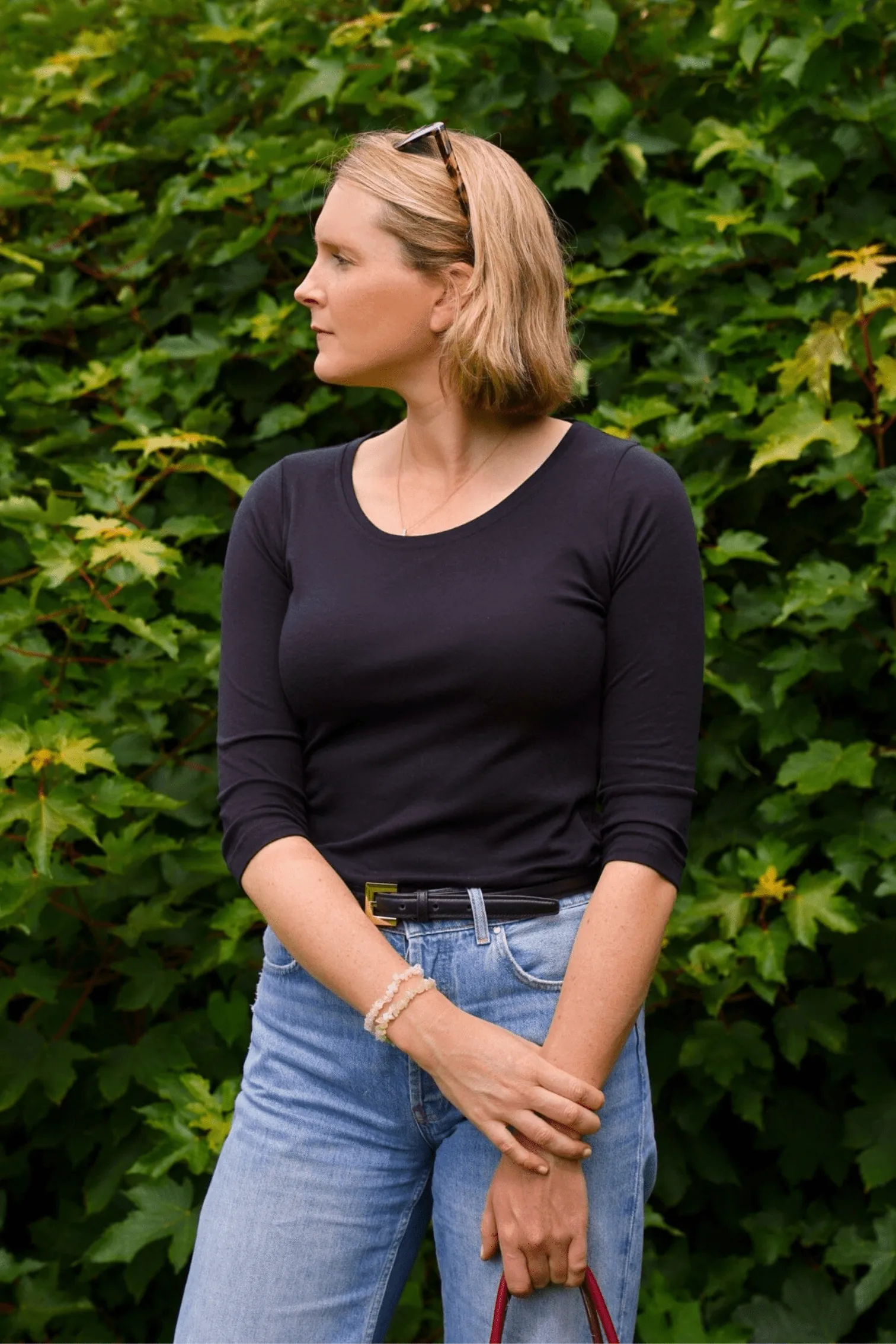3/4 Sleeve Scoop Neck Cotton Modal T-Shirt - Image 11