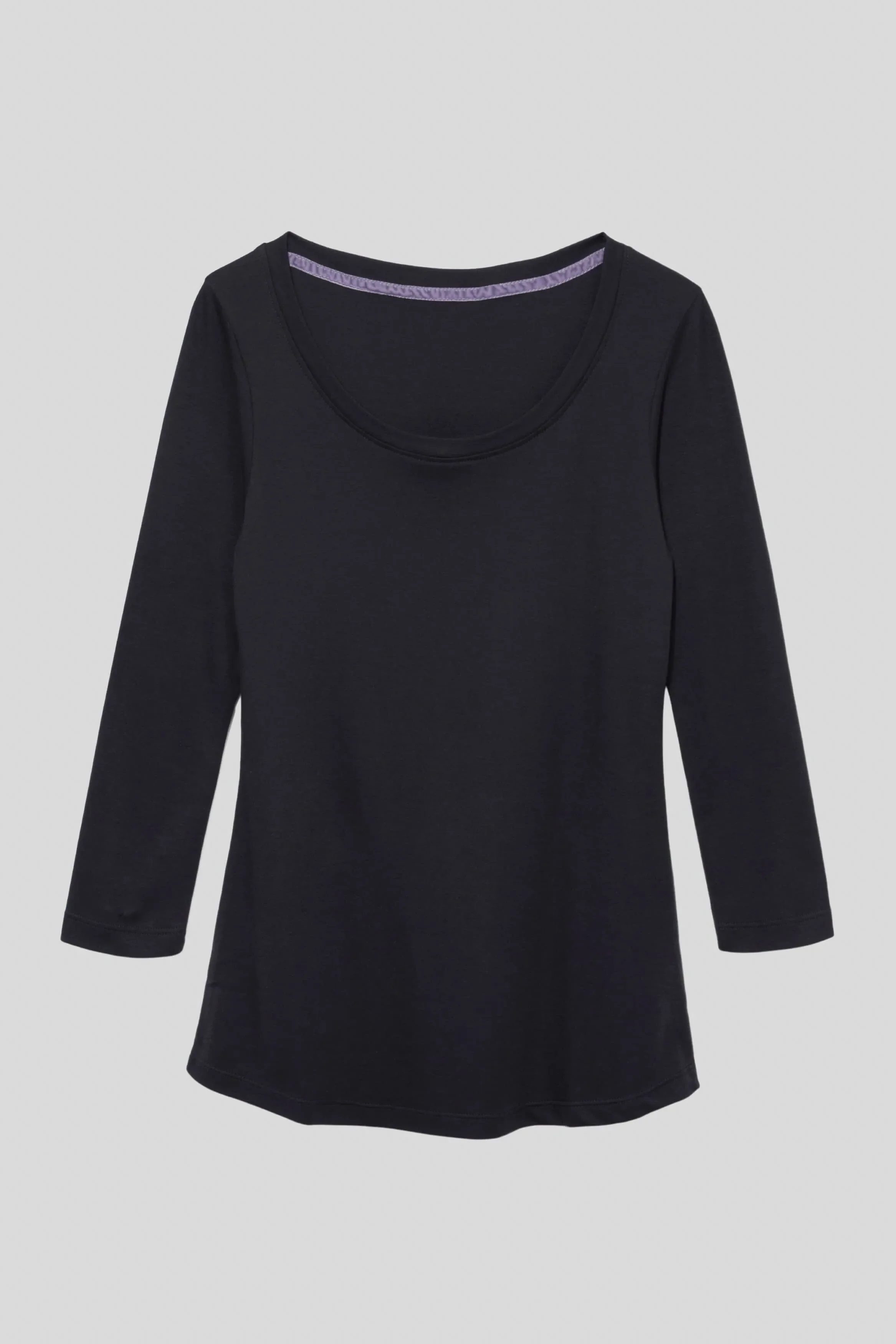 3/4 Sleeve Scoop Neck Cotton Modal T-Shirt - Image 12