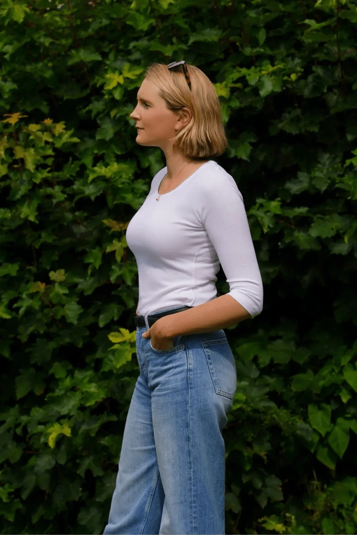 3/4 Sleeve Scoop Neck Cotton Modal T-Shirt - Image 13
