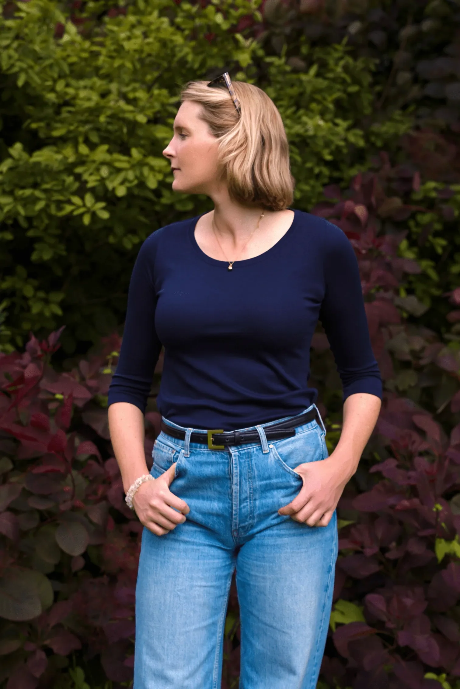 3/4 Sleeve Scoop Neck Cotton Modal T-Shirt - Image 15