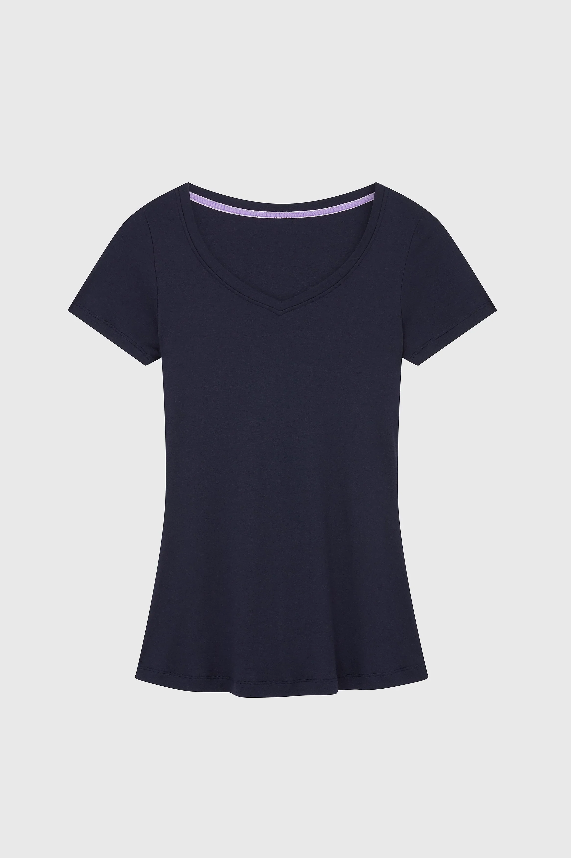 V-Neck Cotton Modal T-Shirt - Image 3
