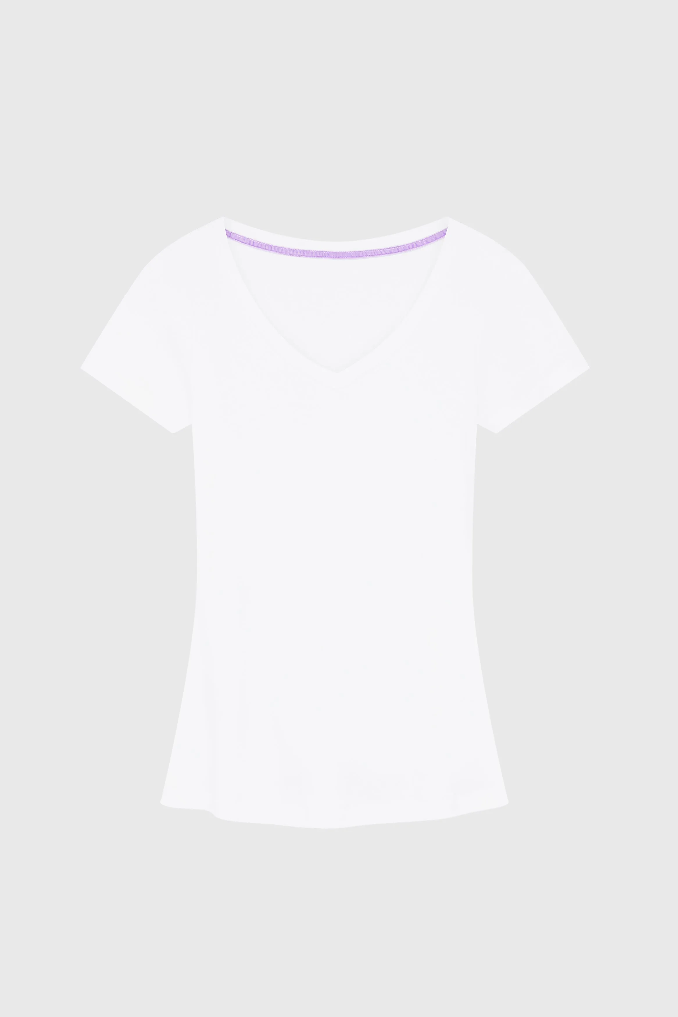 V-Neck Cotton Modal T-Shirt - Image 5